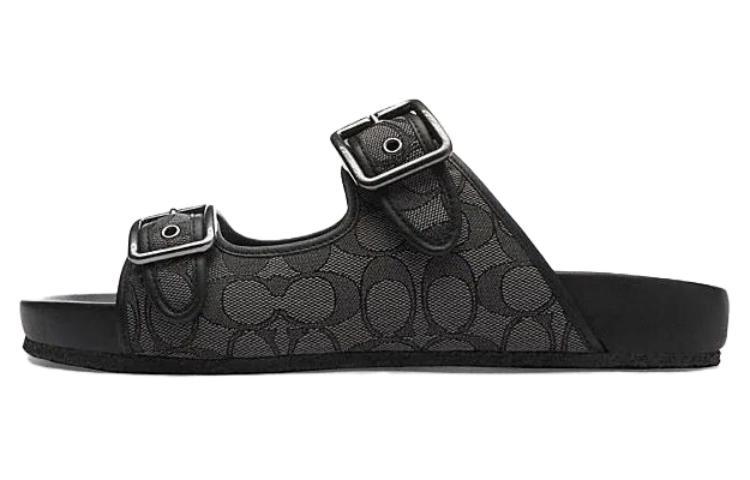 Coach Coach Signature Rubber Sole Slide Slippers Men's Black