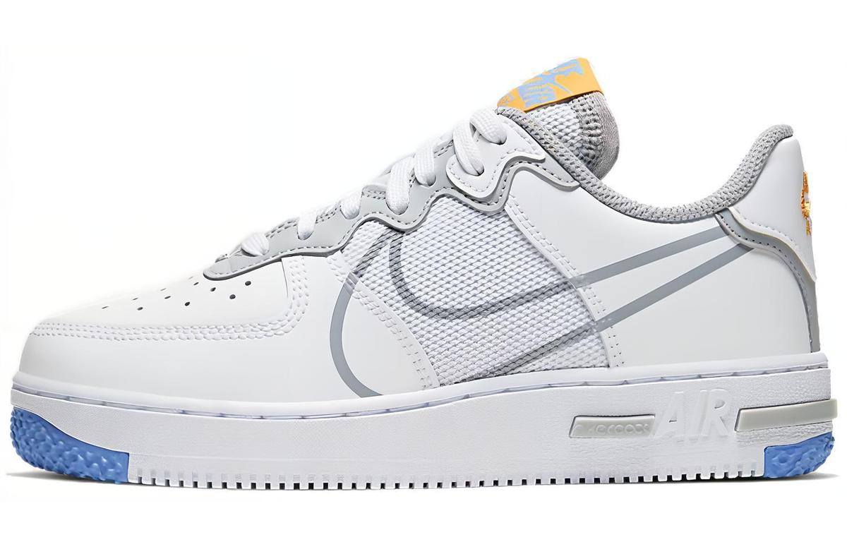 Nike Nike Air Force 1 Low React SU White Light Smoke Grey GS
