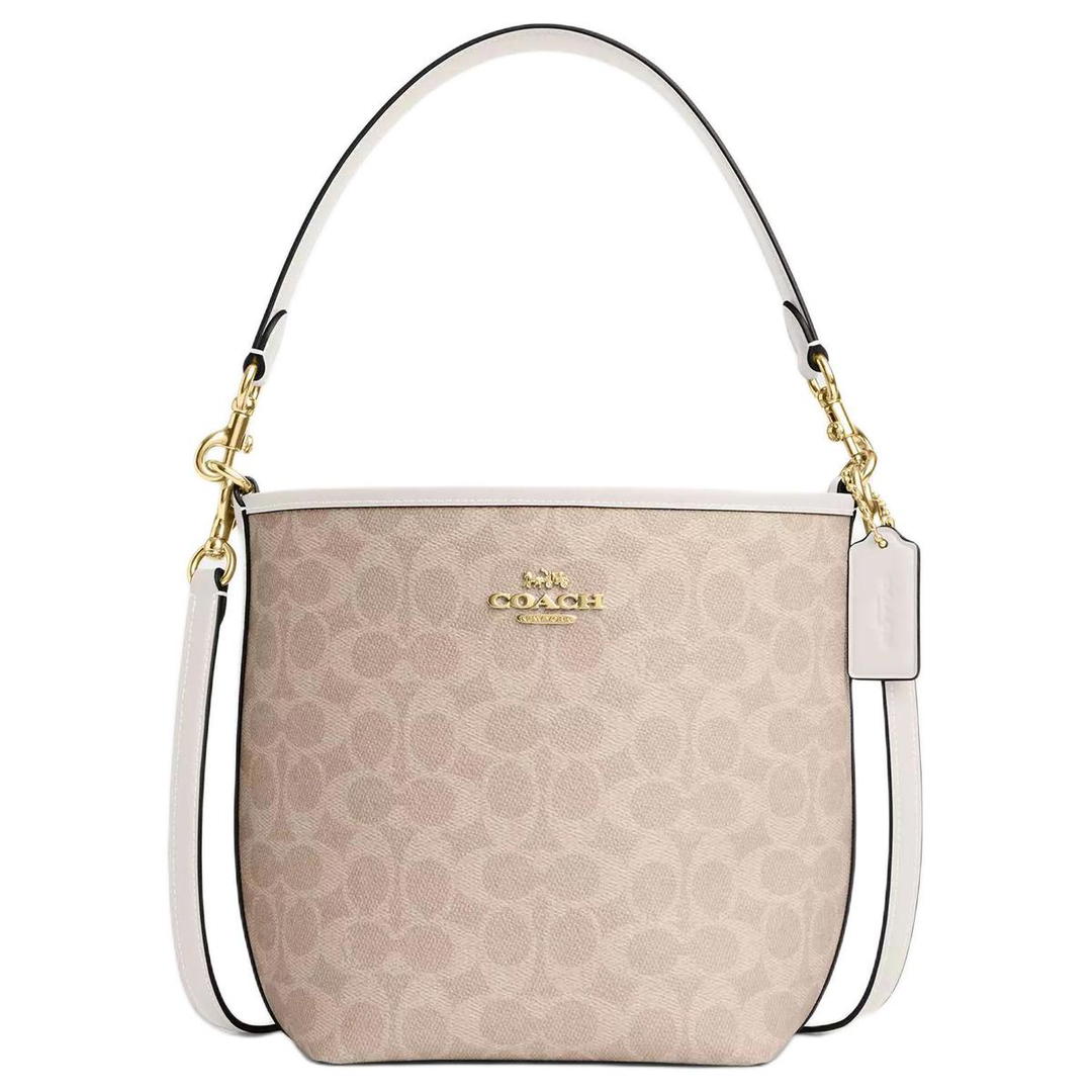 Coach Coach City Coated Canvas Bucket Bag Portable Crossbody Bag Shoulder Bag Small Size Women's Sand