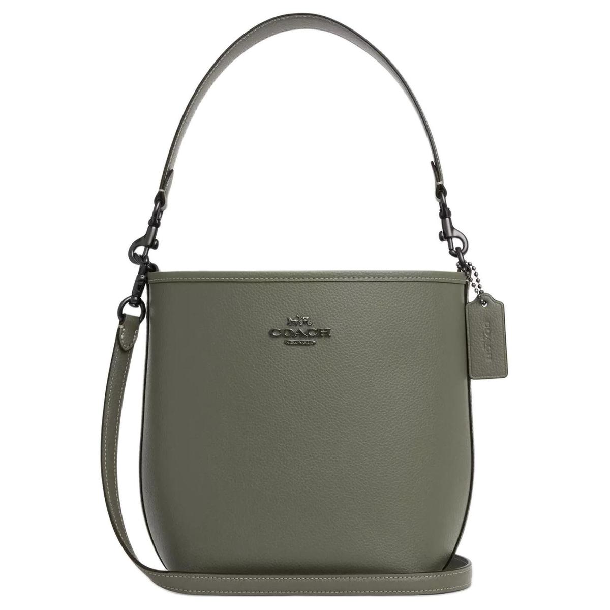 Coach Coach City Leather Bucket Bag, Portable Crossbody Bag, Shoulder Bag Small Size Women's Green