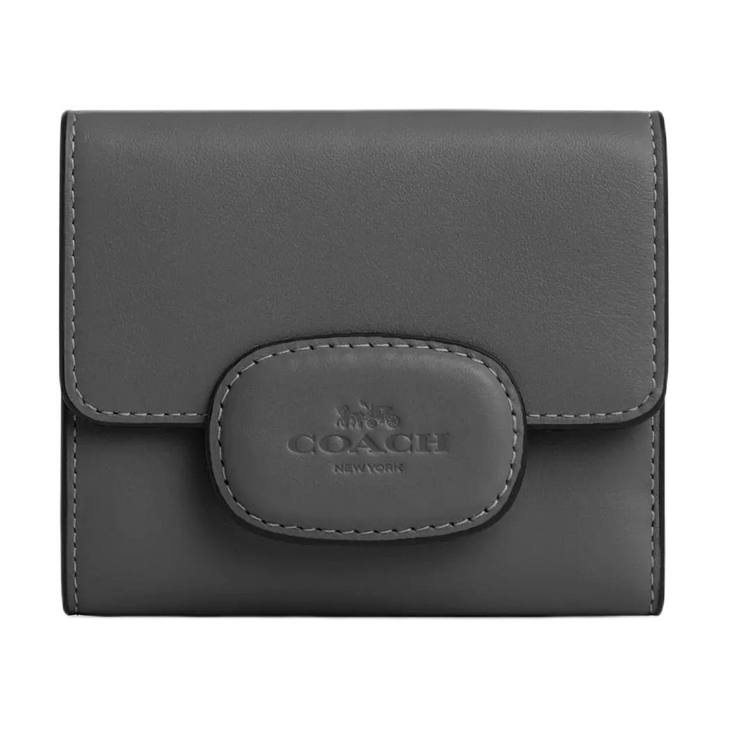 Coach Coach Eliza Delicate Calfskin Wallet Small Size Women's Charcoal