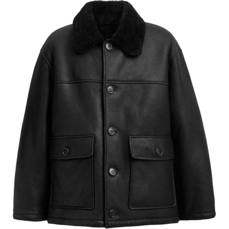 Coach Coach Leather Jacket Men's Black