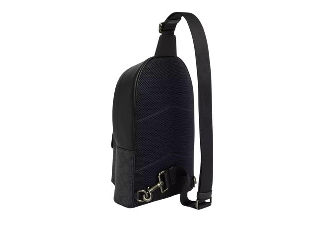 Coach Coach West Pack In Signature Canvas With Bronze Tone Hardware Black - view 2