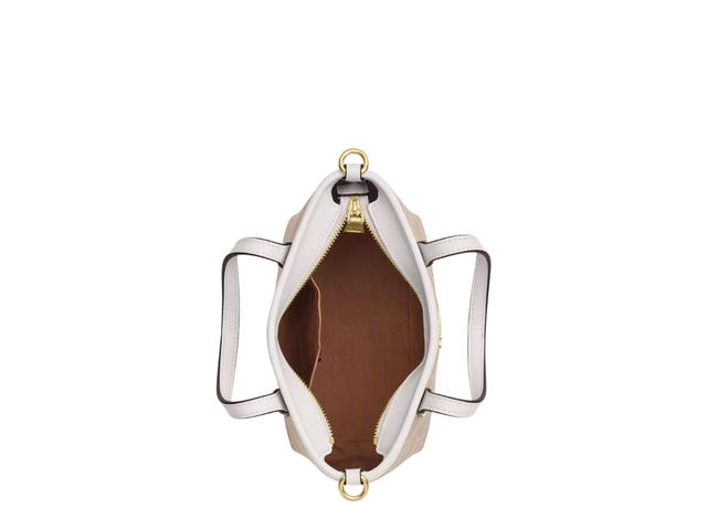 Coach Coach City Mini Tote Bag In Signature Canvas Gold Hardware With Sand Chalk - view 3
