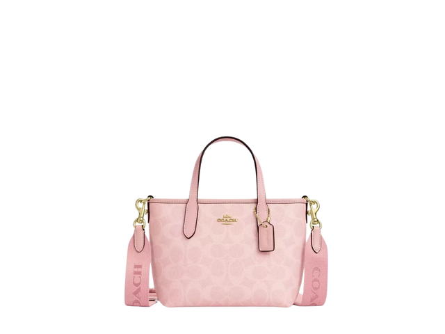 Coach Coach City Mini Tote Bag In Signature Canvas With Gold Hardware - view 1