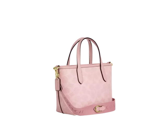 Coach Coach City Mini Tote Bag In Signature Canvas With Gold Hardware - view 2