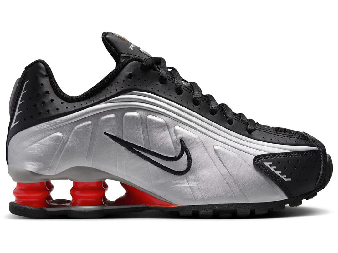Nike Nike Shox R4 Metallic Silver Black Picante Red (GS)