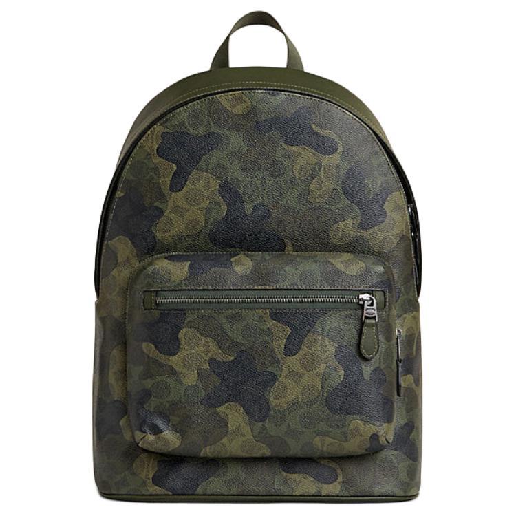 Coach Coach West Artificial Leather Backpack Large Size Men's Deep Trefoil Color