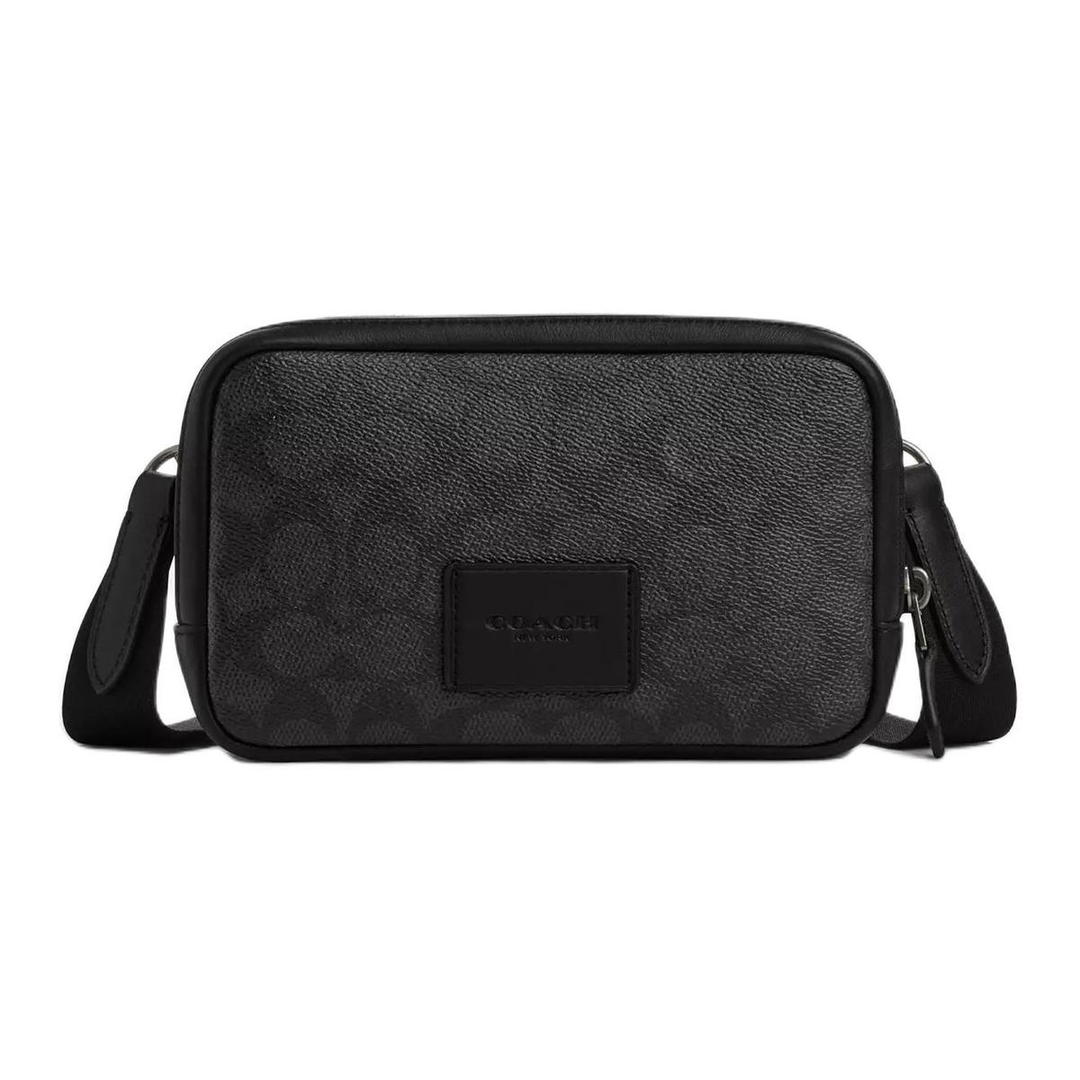 Coach Coach Carrier Calfskin Crossbody Bag Shoulder Bag Mini Men's Black