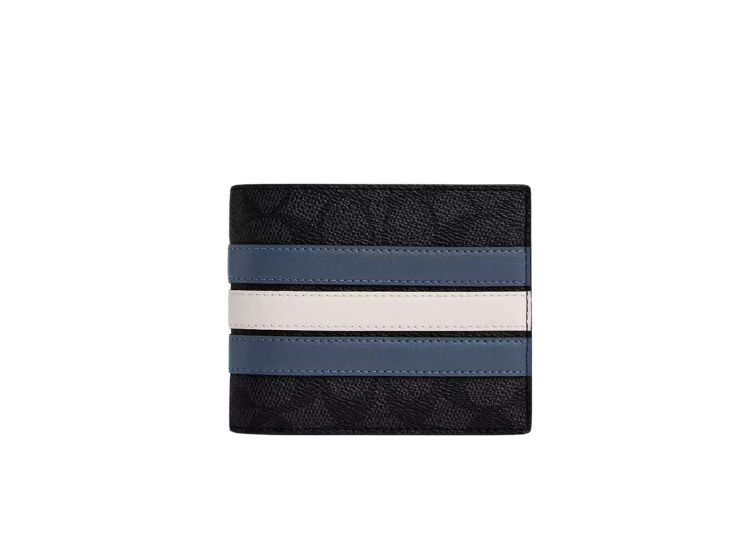 Coach Coach 3 In 1 Wallet In Signature Canvas With Varsity Stripe