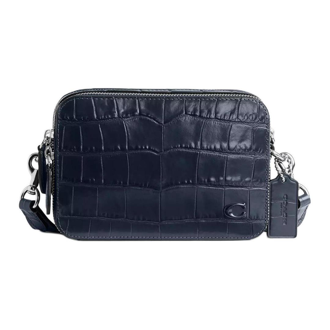 Coach Coach Charter Leather Messenger Bag Shoulder Bag Crossbody Bag Small Size Men's Dark Marine Blue