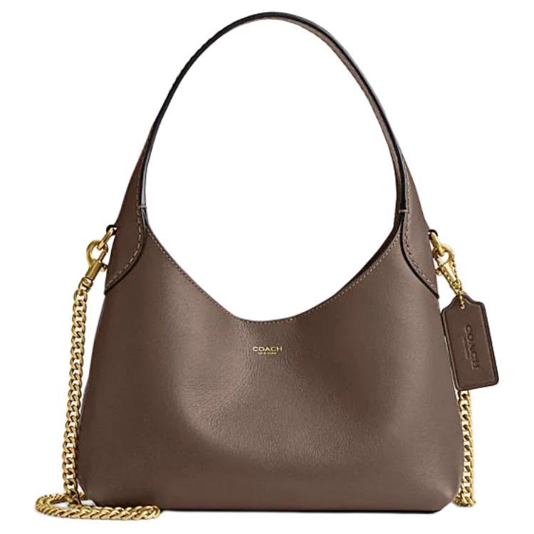 Coach Coach Brooklyn Cow Leather Portable Crossbody Bag Shoulder Bag Women's Dark Lime Gray