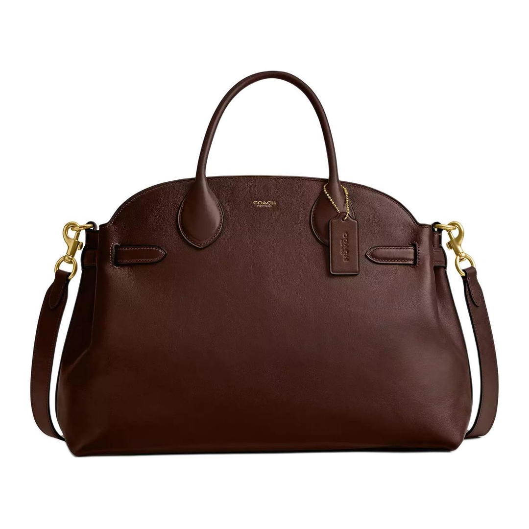 Coach Coach Empire Grain Leather Shoulder Bag, Crossbody Bag, Handbag Large Size Women's Maple
