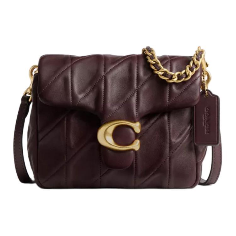 Coach Coach Tabby Nappa Leather Crossbody Bag Shoulder Bag Small Size Women's Burgundy