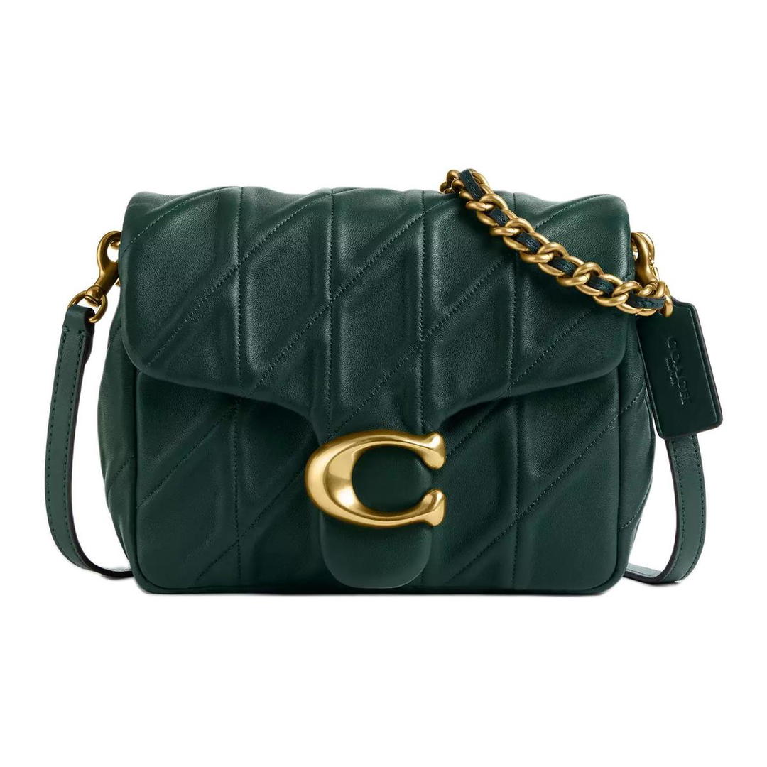 Coach Coach Tabby Nappa Leather Crossbody Bag Shoulder Bag Small Size Women's Forest Green