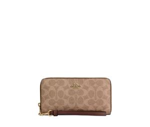 Buy Coach Coated Canvas Wallet Small Size Women's Tan & Brown at Sasom – Authentic and Ready to Ship