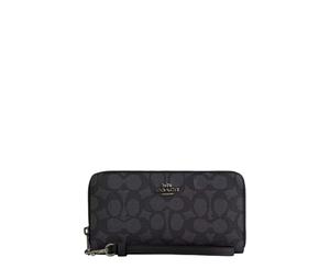 Buy Coach Coated Canvas Wallet Small Size Women's Charcoal Gray at Sasom – Authentic and Ready to Ship