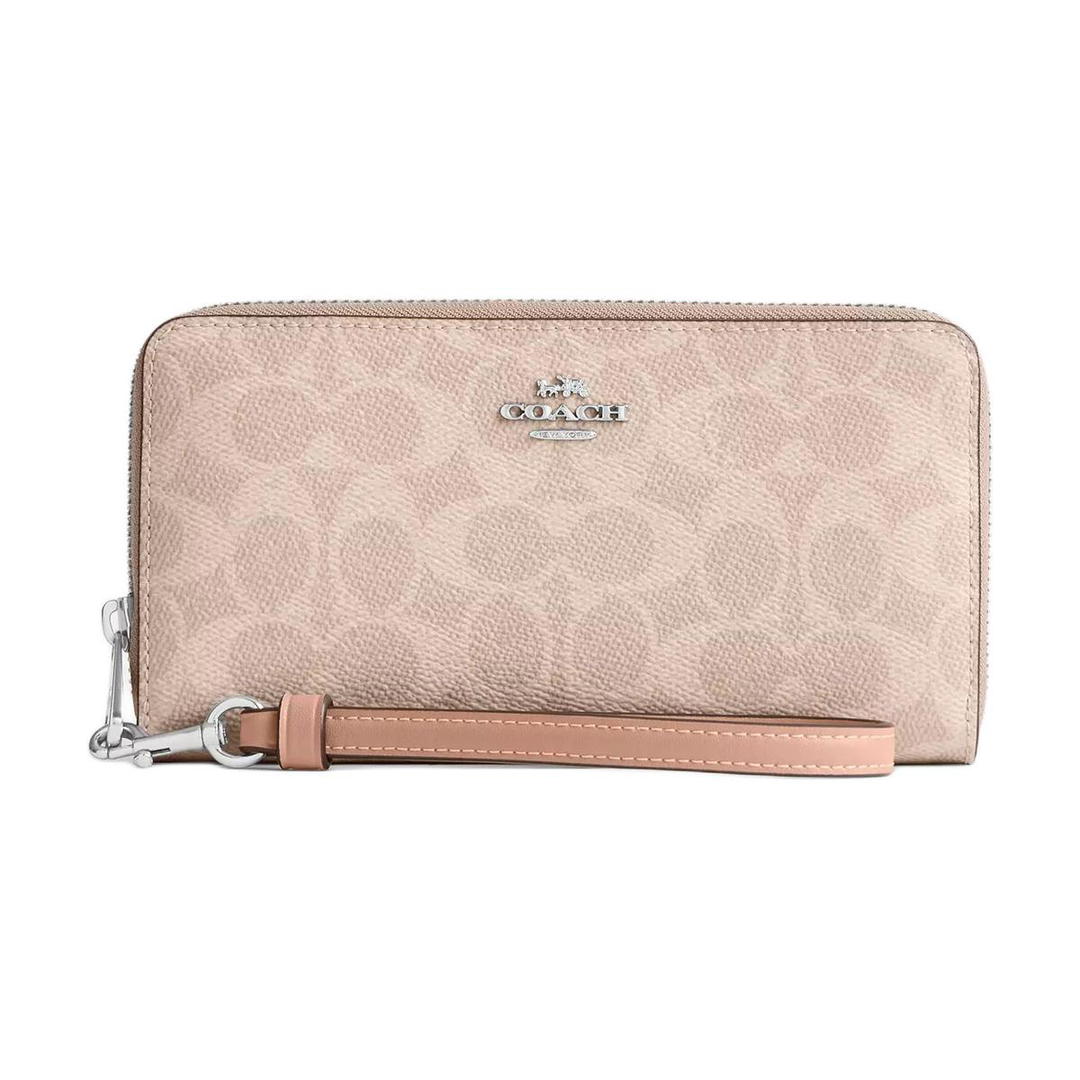 Coach Coach Coated Canvas Wallet Small Size Women's Sand