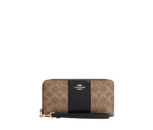 Buy Coach Coated Canvas Wallet Small Size Women's Tan & Black at Sasom – Authentic and Ready to Ship