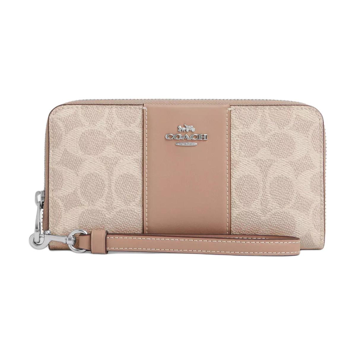 Coach Coach Coated Canvas Wallet Small Size Women's Sand