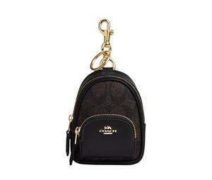 Buy Coach Court Coated Canvas Charm Bag Accessory Mini Unisex Black at Sasom – Authentic and Ready to Ship