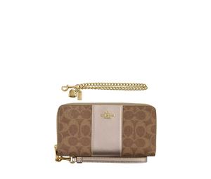Buy Coach Boxed Long Zip Around Wallet In Signature Canvas With Gold Hardware Gold Tan Light Champagne at Sasom – Authentic and Ready to Ship