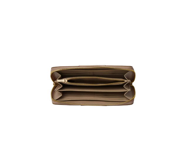 Coach Coach Boxed Long Zip Around Wallet In Signature Canvas With Gold Hardware Gold Tan Light Champagne - view 2