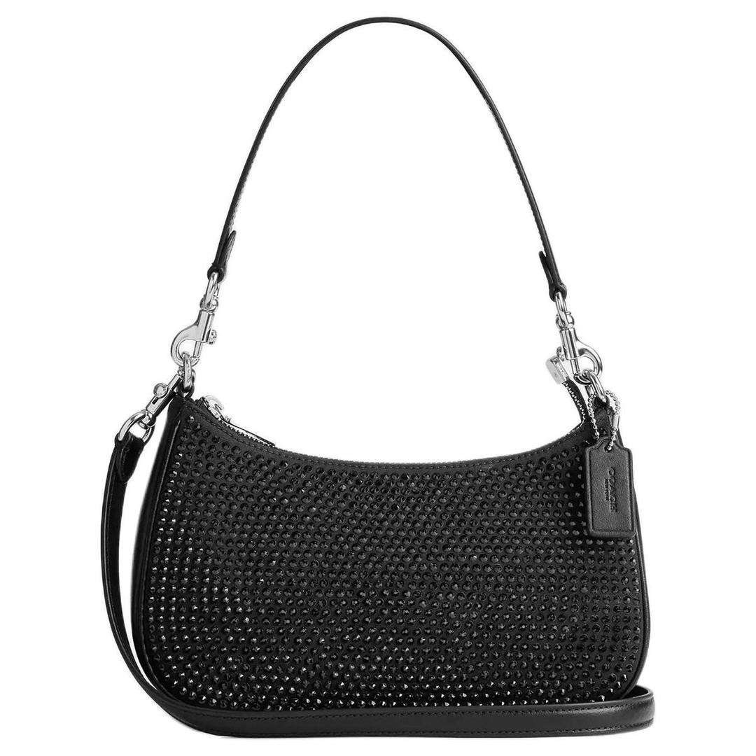 Coach Coach Teri Leather Portable Crossbody Bag Shoulder Bag Medium Size Women's Black