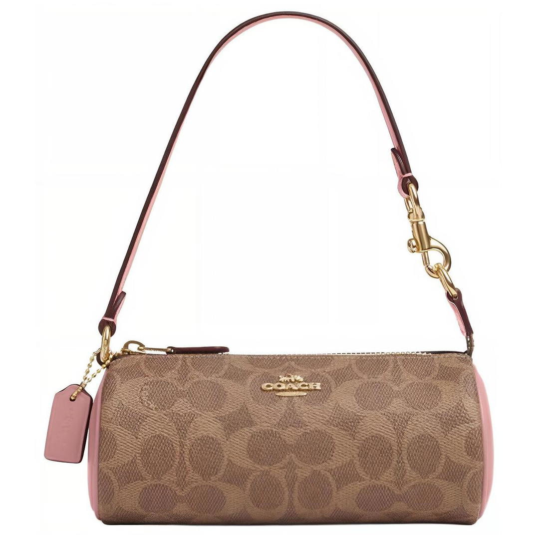 Coach Coach Nolita PVC Cylinder Bag Handbag Shoulder Bag Small Size Women's Brown & Pink