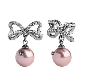Buy Coach Brass-Plated Earrings Women's Silver at Sasom – Authentic and Ready to Ship