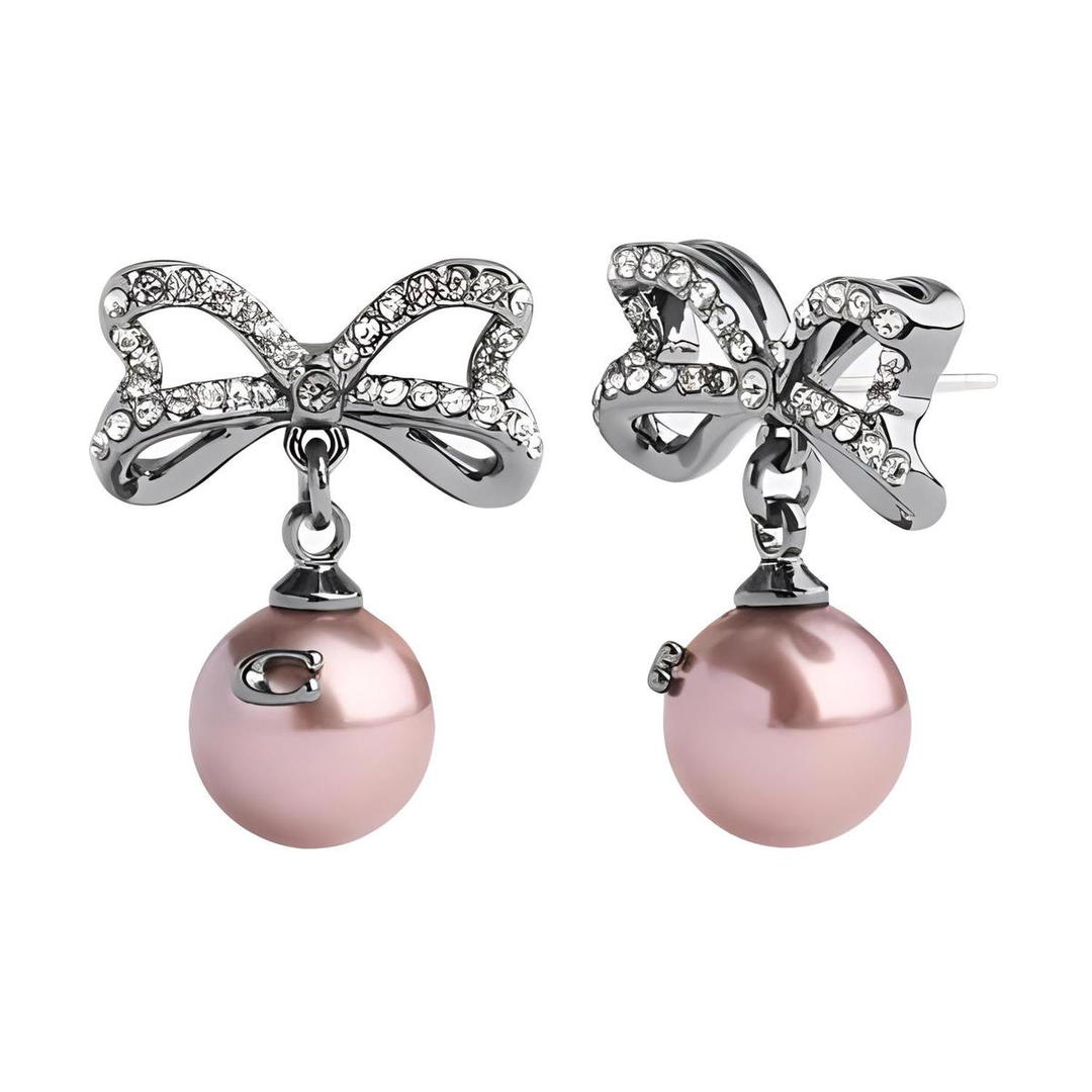 Coach Coach Brass-Plated Earrings Women's Silver