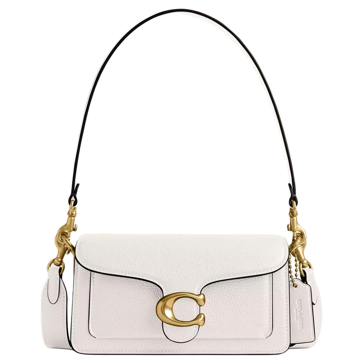 Coach Coach Tabby 20 Polished Leather Shoulder Bag Women's Chalk