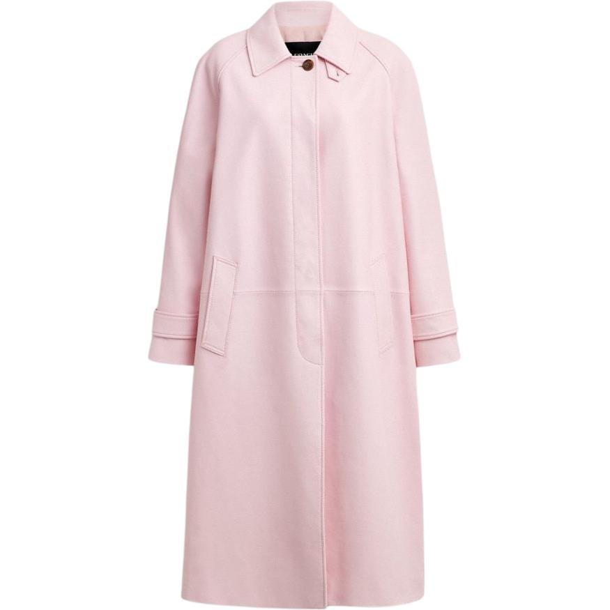 Coach Coach Leather Wind Coat Trench Coat Women's Pink