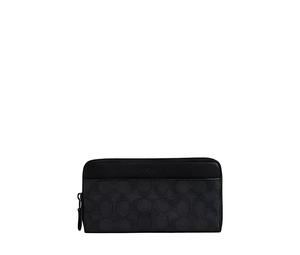 Buy Coach Accordion Wallet Coated Canvas With Smooth Calfskin Wallet Men's Bronze & Wood Charcoal & Black at Sasom – Authentic and Ready to Ship
