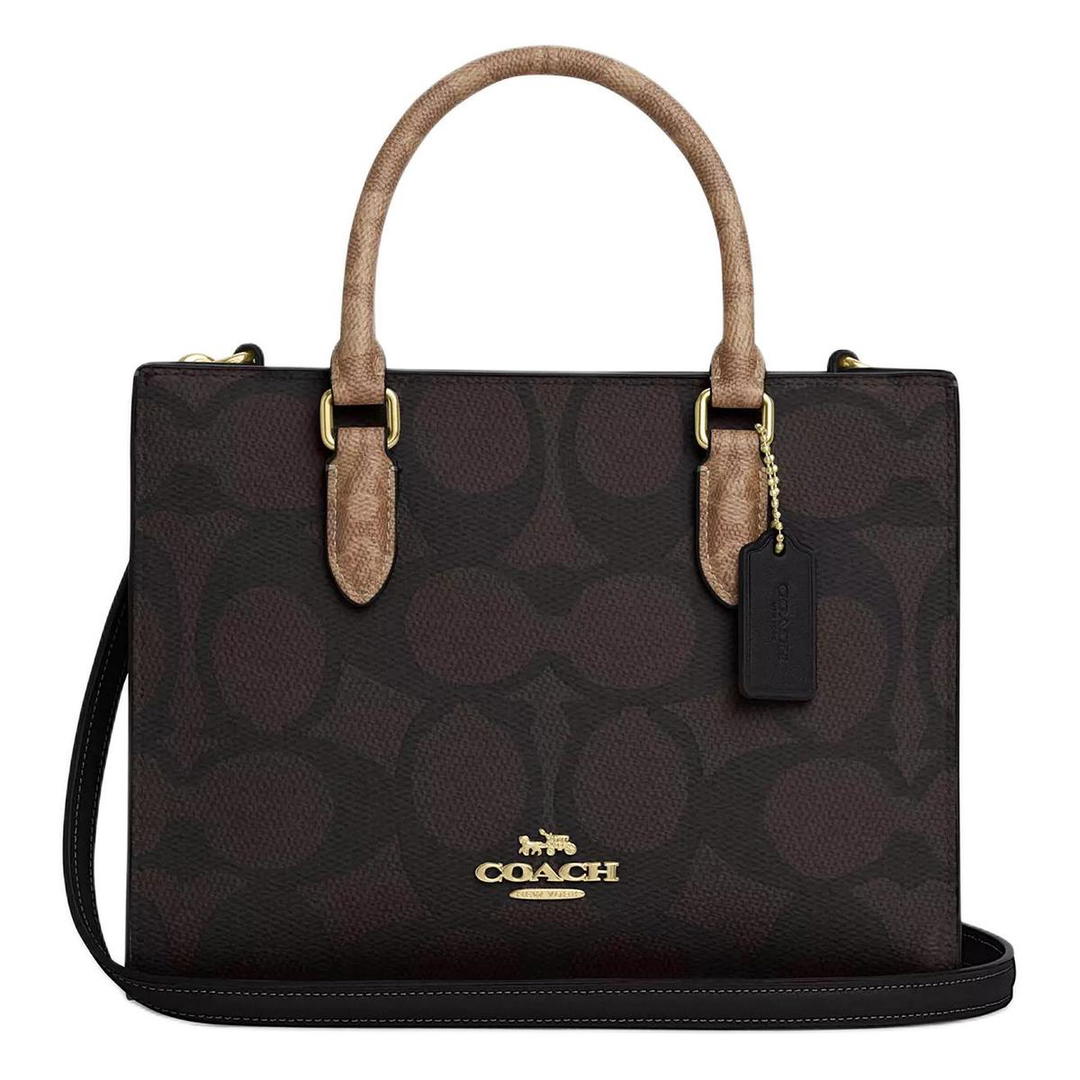 Coach Coach Maggie PVC Tote Bag Shopping Bag Shoulder Bag Crossbody Bag Handbag Small Size Women's Black