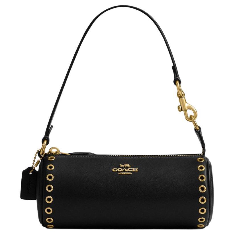 Coach Coach NolitaBarrel Cow Leather Cylinder Bag Shoulder Bag Small Size Women's Black