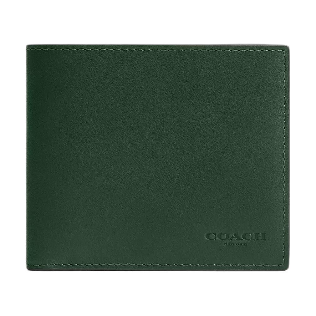 Coach Coach Grained Leather Wallet Mini Men's Hunter Green