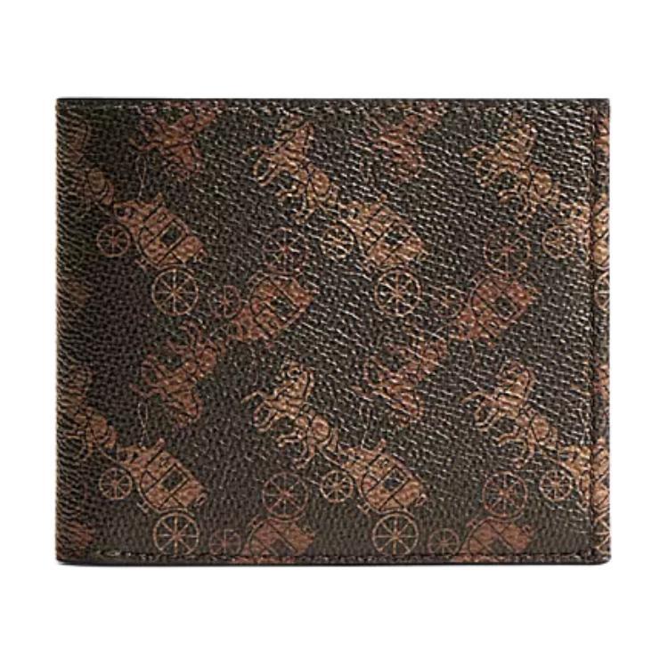Coach Coach Horse And Garriage Coated Canvas Wallet Women's Umber