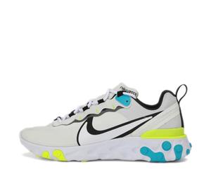 Buy Nike React Element 55 'White Blue Fury Volt' at Sasom – Authentic and Ready to Ship