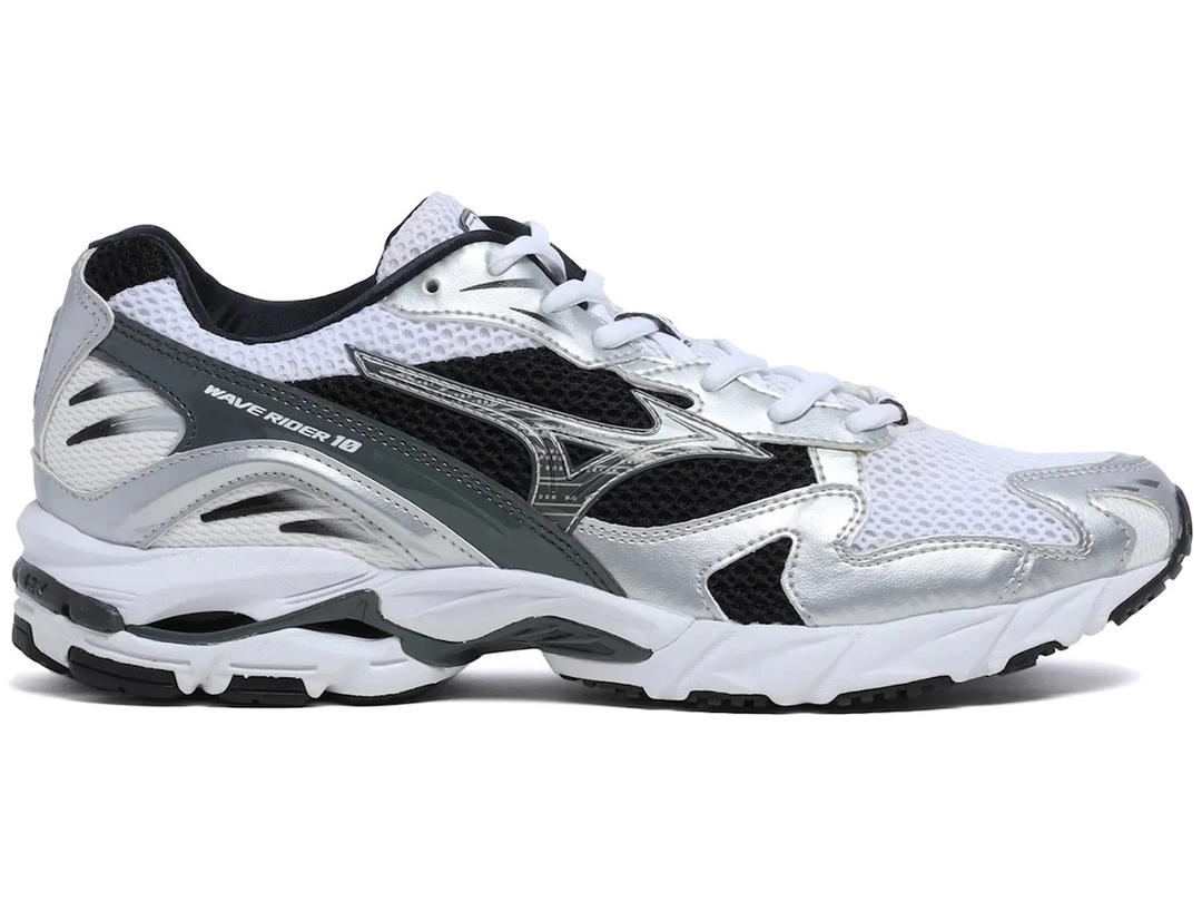 Mizuno Mizuno Wave Rider 10 White Silver Black
