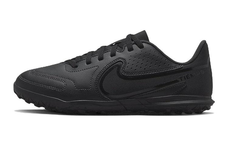 Nike Nike Tiempo Legend 9 JR Club TF Slip Resistant Cushioning Abrasion Resistant Low Top Kids' Soccer Shoes Black Kids'