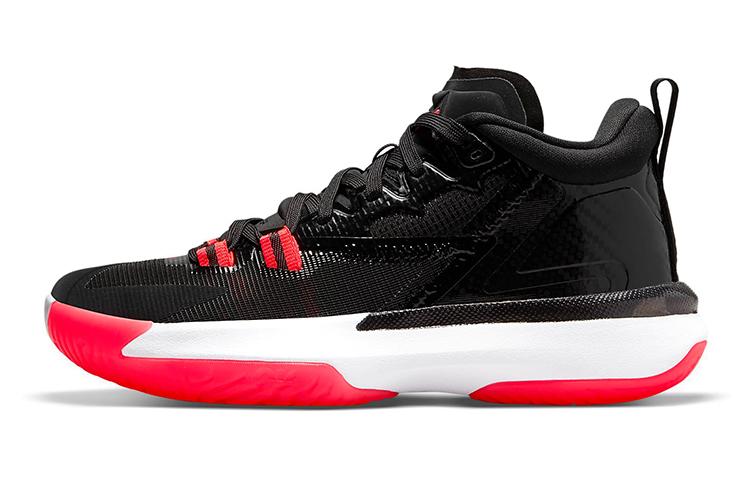 Jordan Jordan Zion 1 'Infrared' Zion Mid Top Basketball Shoes Black Red Teenagers