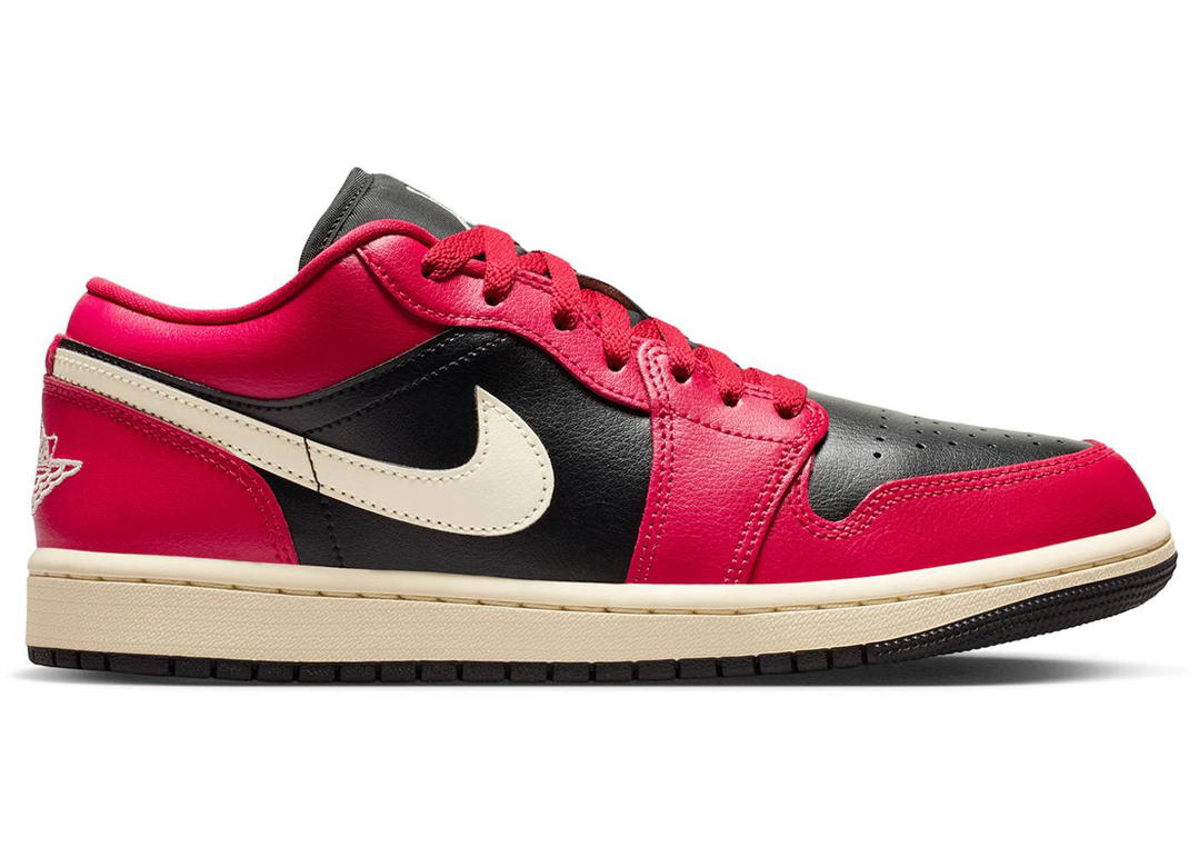 Jordan Jordan 1 Low Mystic Hibiscus Black (Women's)