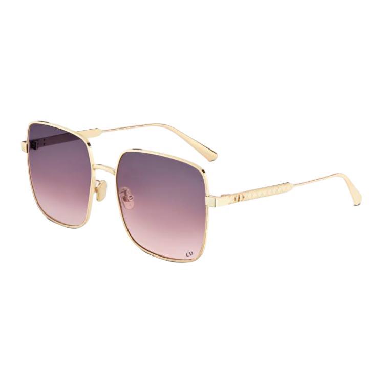 Dior Dior Metal Square Sunglasses Women's Gold