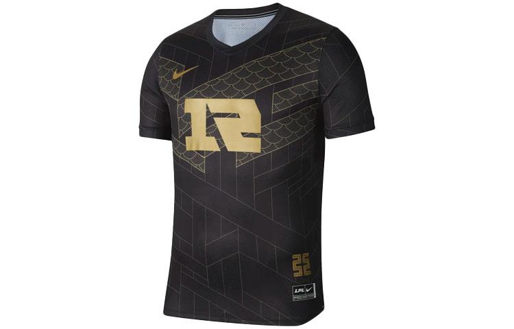 Nike Nike X LPL Crossover RNG League Of Legends Pro League Teams Quick Dry Short Sleeve T Shirt Gold