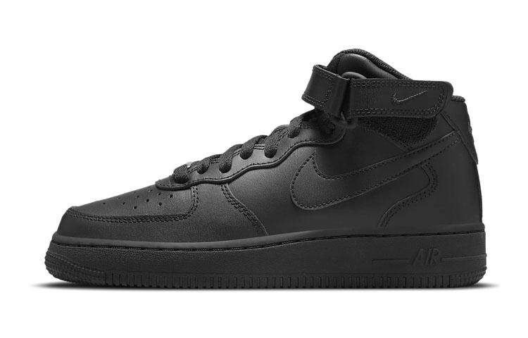 Nike Nike Kids Air Force 1 Mid 'Triple Black' Sneakers