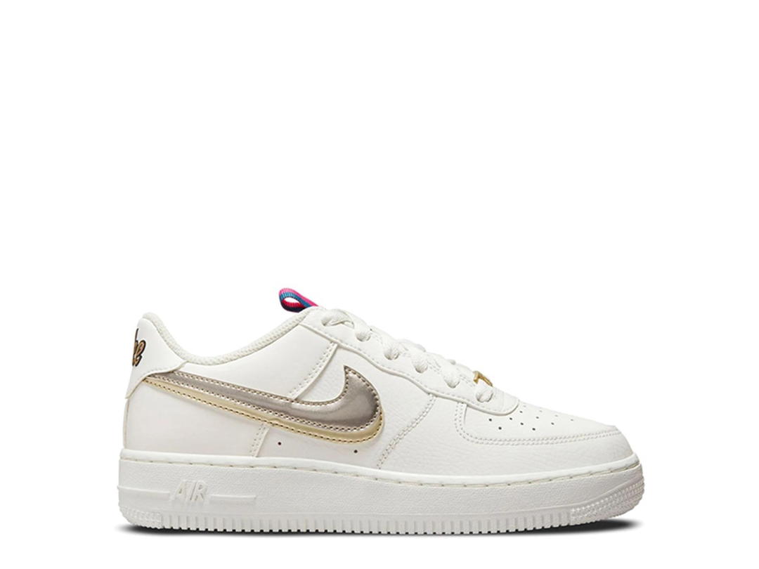Nike Nike Air Force 1 LV8 Double Swoosh Silver Gold (GS)