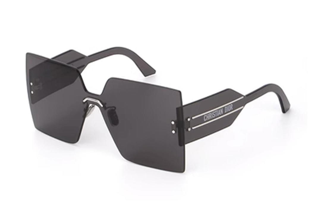 Dior Dior Plate Frame Irregular Shape Sunglasses Unisex Gray