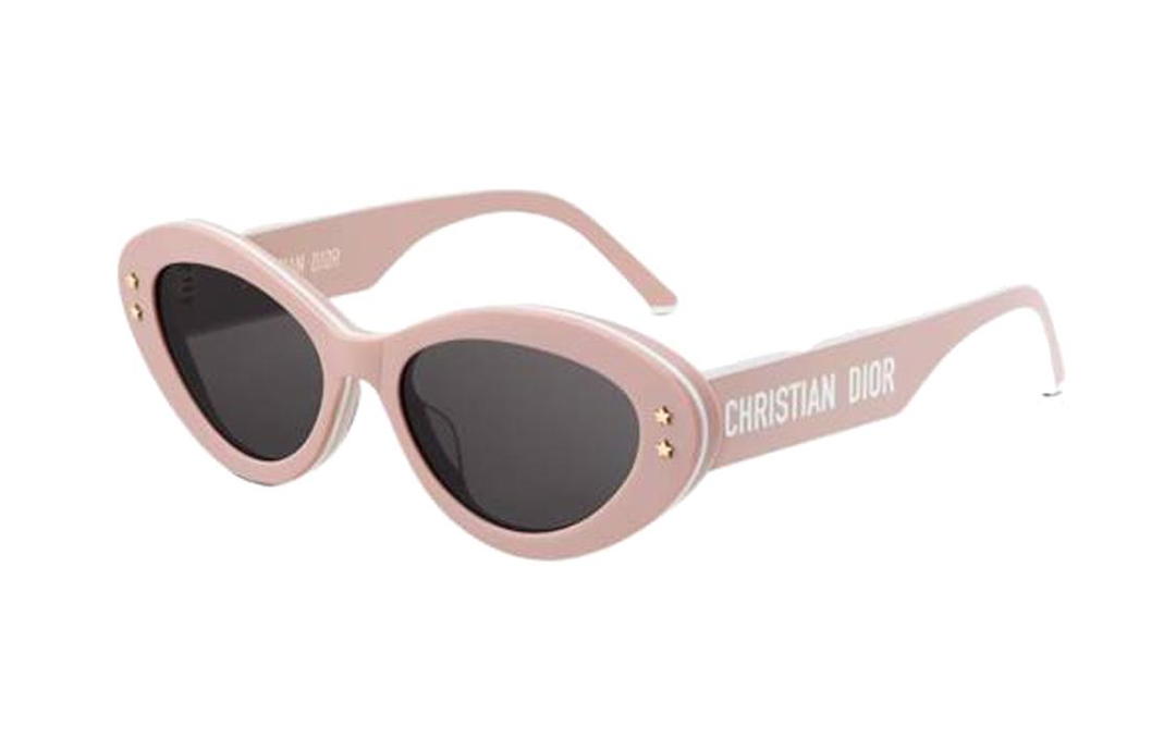 Dior Dior Metal Irregular Shape Sunglasses Unisex Dusty Pink