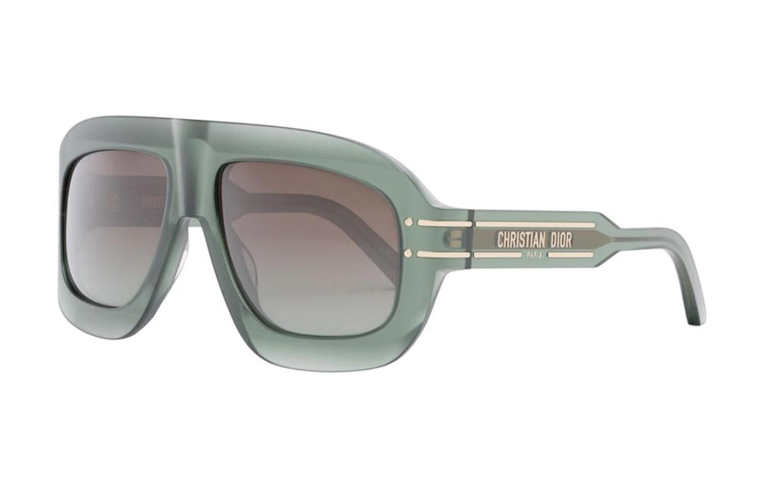 Dior Dior Acetate Irregular Shape Sunglasses Women's Green
